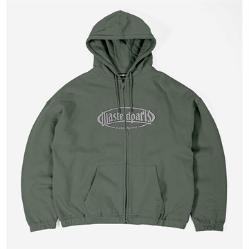 Wasted Paris Yard Boxy Zip Hoodie Loden Green